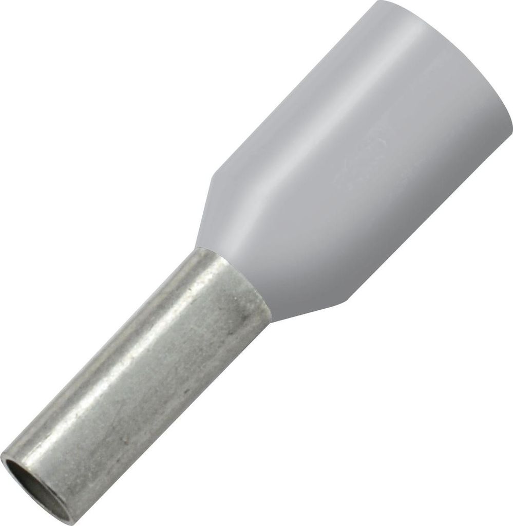 Aderendhülse 0,75x8/14 mit Kragen grau Produktbild 