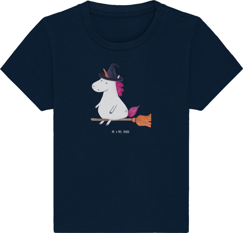 Mr. & Mrs. Panda Babyshirt Einhorn Hexe 12. - 18. Monat - French Navy - Geschenk, Frau, Unicorn, Engel, T-Shirt, Teufel, Baby Jerseyshirt, Kinder, ...