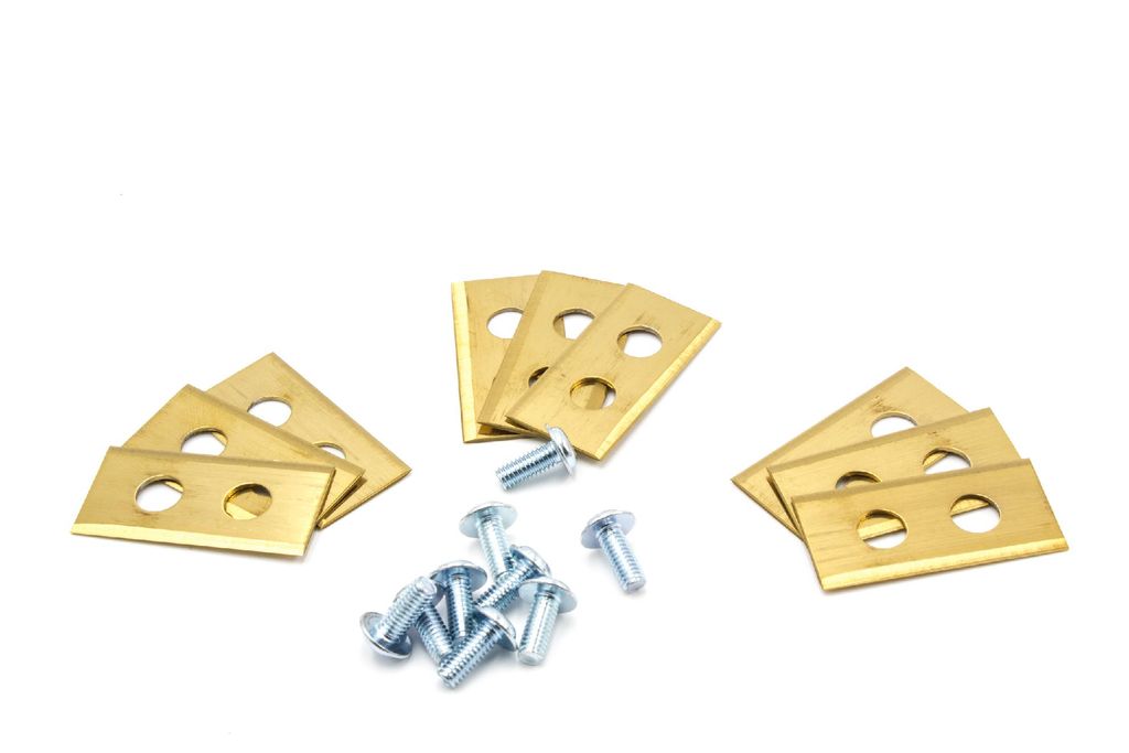 vhbw 9x Messer Klingen kompatibel mit Worx Landroid L1500i, M500 B, M1000, M1000i, M800, S500i, M WG794E, WA0176, WA0190 Mähroboter uvm. (Titan, 0...