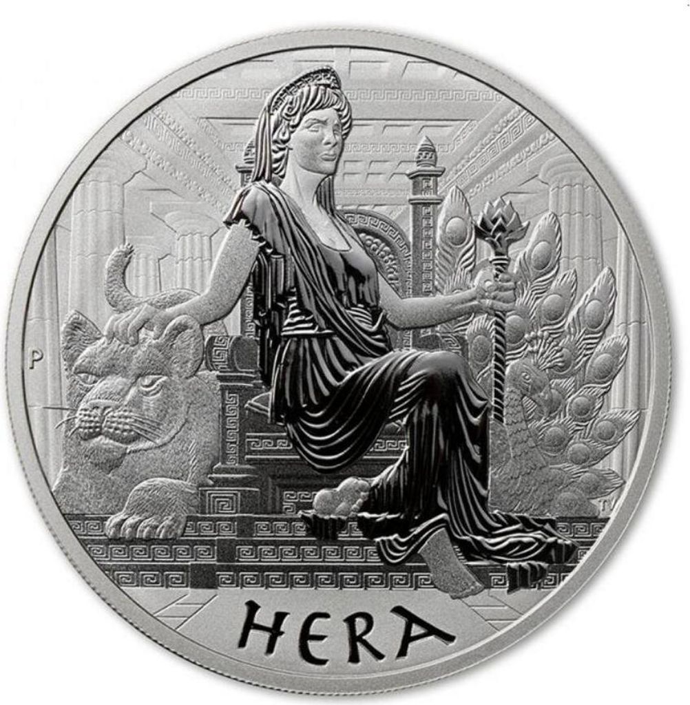 1 Unze Silbermünze Götter des Olymp Hera 2022 Gods of Olympus Silber 9999 Sammlermünze