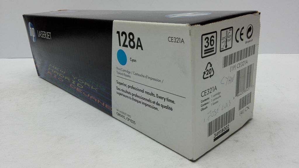 HP 128A Cyan Original LaserJet Tonerkartusche, 1300 Seiten, Produktbild 