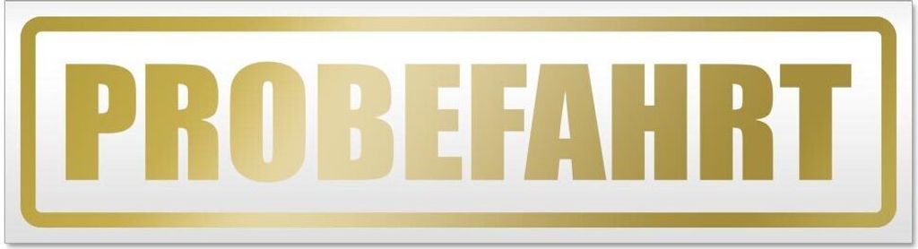 Kiwistar Probefahrt Magnetschild Schild magnetisch - 20cm Gold - Magnetfolie für Auto PKW Kfz