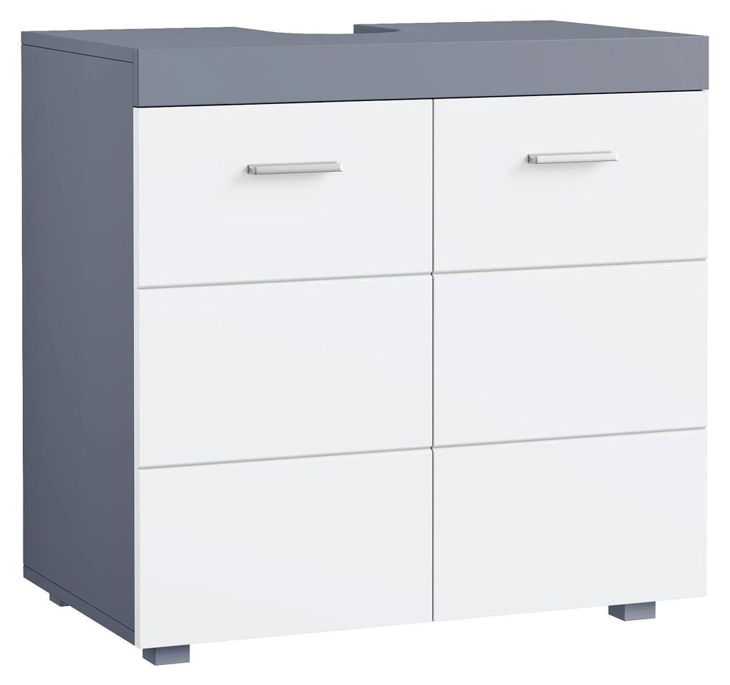 Badezimmerschrank unter Waschbecken - Unterschrank - Holz, moderne Ausführung, verstellbarer Einlegeboden, Waschbeckenunterschrank, 60x31x60 cm - ...