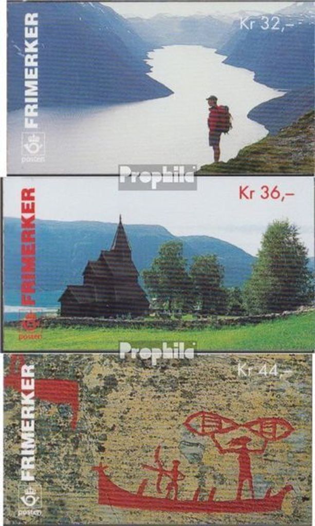 Briefmarken Norwegen 1996 Mi 1208MH-1210MH (kompl.Ausg.) Markenheftchen postfrisch Tourismus