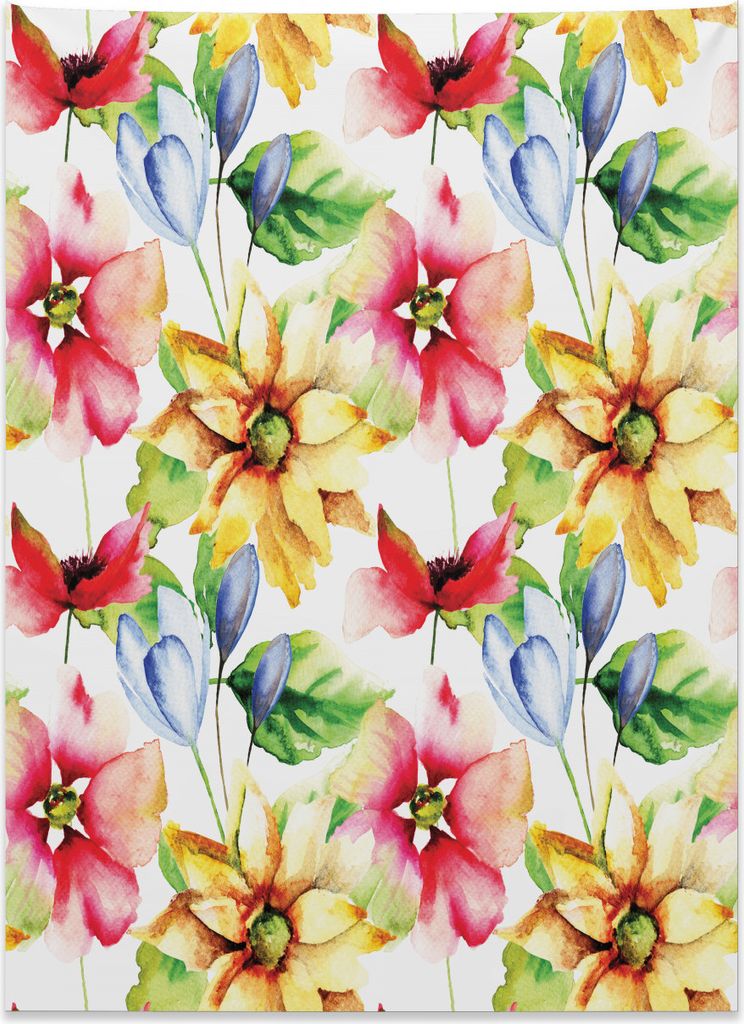Abakuhaus Bunt Wandteppich, Aquarell Kunst aus Weiches Mikrofaser Stoff Kein Verblassen Klare Farben Waschbar, 110 x 150 cm, Mehrfarbig