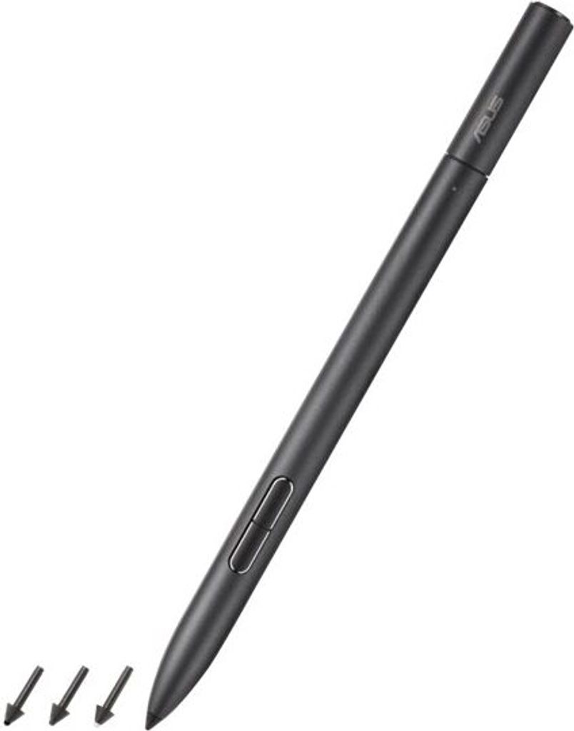 A stylus pen and its replacement tips are shown against a white background.