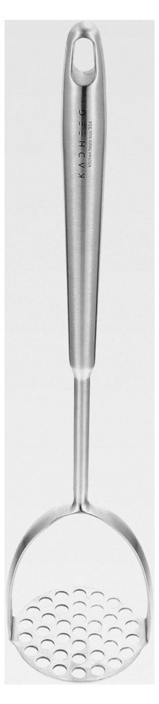 Manueller Kartoffelstampfer aus Edelstahl mit ergonomischem Griff und Aufhängeloch, platzsparend, Küchenhelfer für Kartoffelpüree und Gemüse