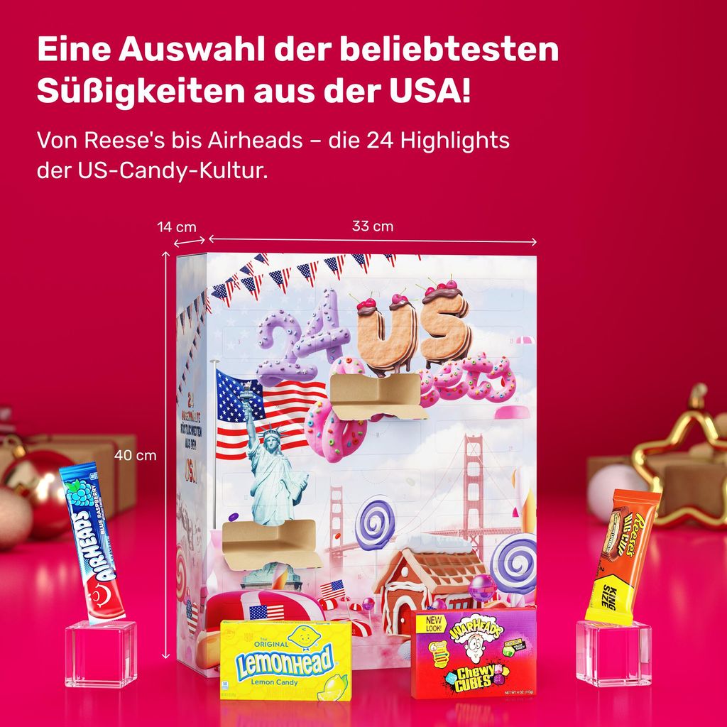 Calendrier De L'Avent Bonbons Rétro - 24 Friandises Vintage Des Années 80, 90, 2000 | Cadeau Nostalgique Noël 2025
