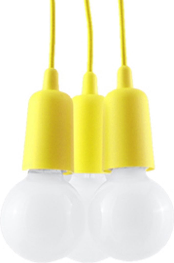 Hängeleuchte DIEGO 3 gelb 3xE27 15W PVC 90x15x15cm Sollux Produktbild 