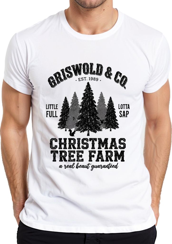 Christmas Tree Farm Griswold Est 1989 Weihnachtsbaumfarm Familie Herren T-Shirt, Weiß, 3XL