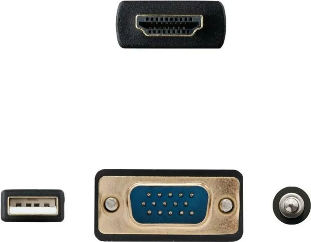 Adattatore HDMI a VGA NANOCABLE 10.15.4350 Audio USB 1,8m Nero - 3