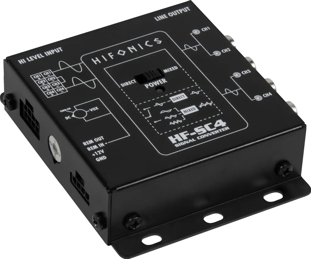 Hifonics HF-SC4 Convertisseur Anti-Parasite 4 Canaux pour Sono Auto