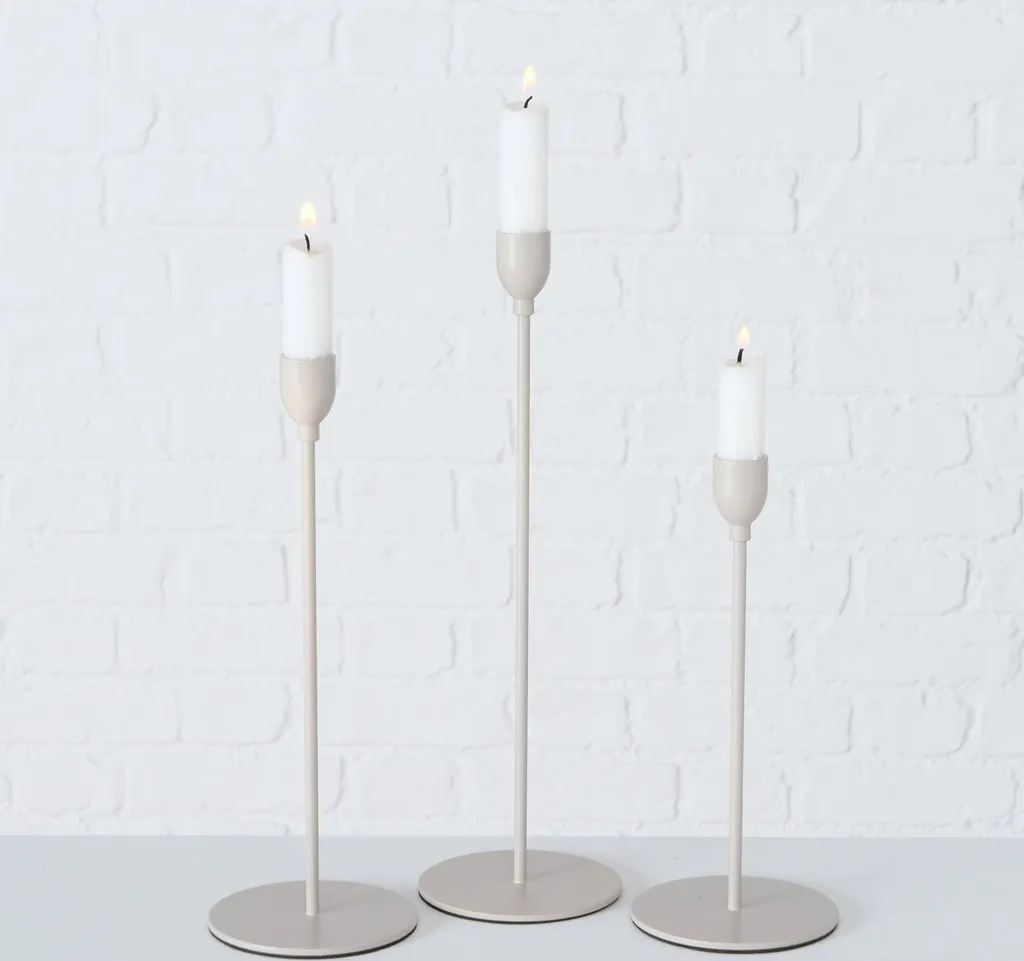 Candelieri in metallo MALTE, 3 pz - 3