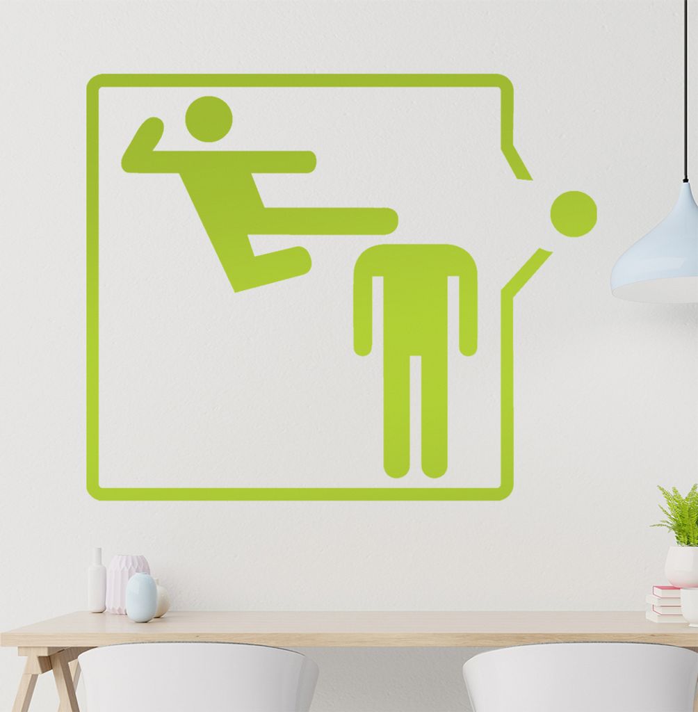 Achtung ! Kick Wandtattoo in 6 Größen - Wandaufkleber Wall Sticker - Dekoration, Küche, Wohnzimmer, Schlafzimmer, Badezimmer