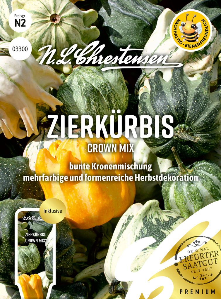 Zierkürbis Crown Mix | Zierkürbissamen von N.L. Chrestensen