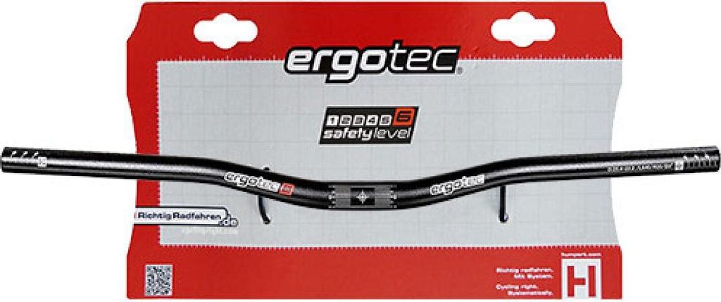 Ergotec Bügel LOW RISER BAR/ 25,4, 9°, Ø = 25,4mm, Aluminium, schwarz, SL 6