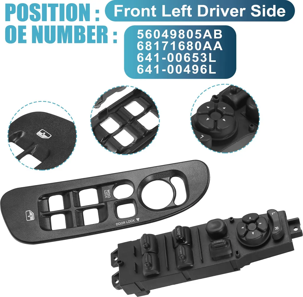 Commande de Vitre Électrique pour Dodge Dakota 2001-2004 Pack de 2 - 3