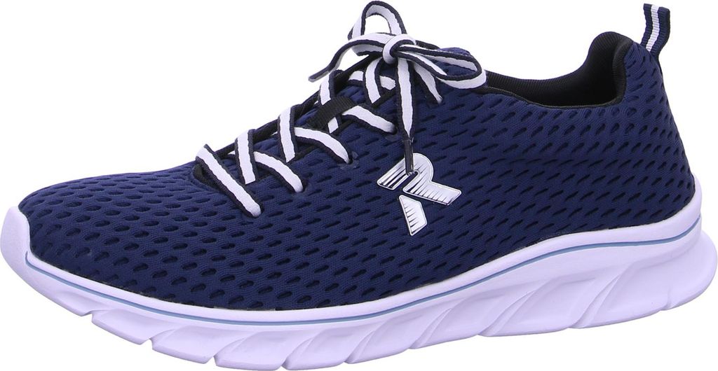 Rieker Damen Sneaker Mesh Logo sportlich Halbschuh 54000, Größe:37 EU, Farbe:Blau