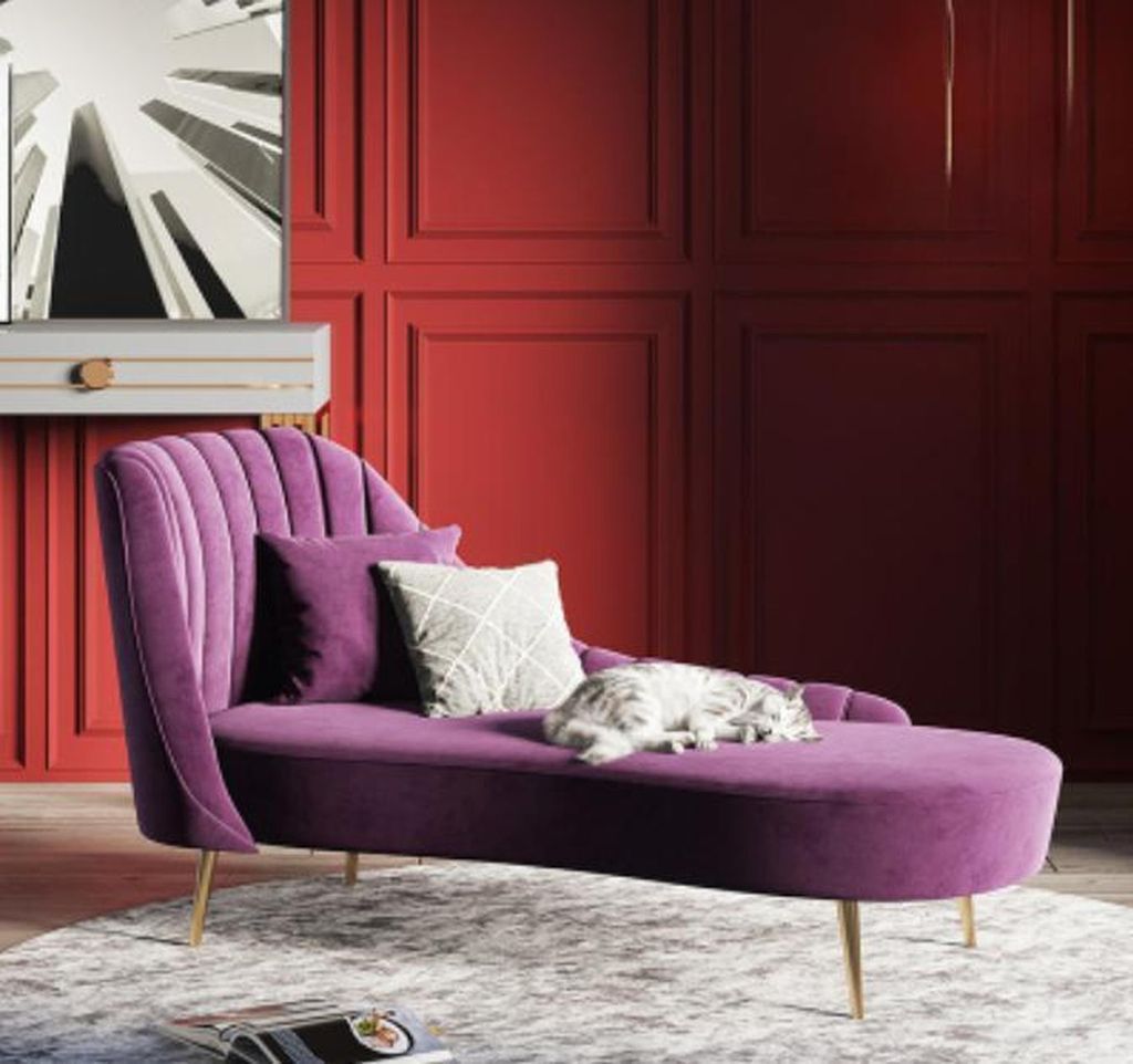 Chaise Lounge Liege Luxus Möbel Polster Liegen Sofa Relax Chaiselounge Samt Neu