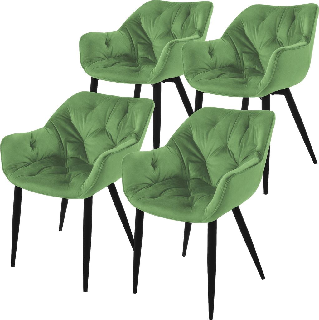 ML-Design sada 4 jídelních židlí s opěradlem, šalvěj, ze Obrázek produktu 