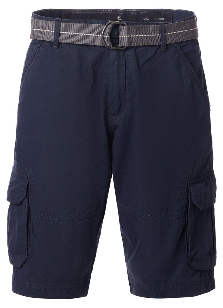 CASAMODA Herren Cargo-Bermuda BEN Gürtel Regular Dunkelblau 40