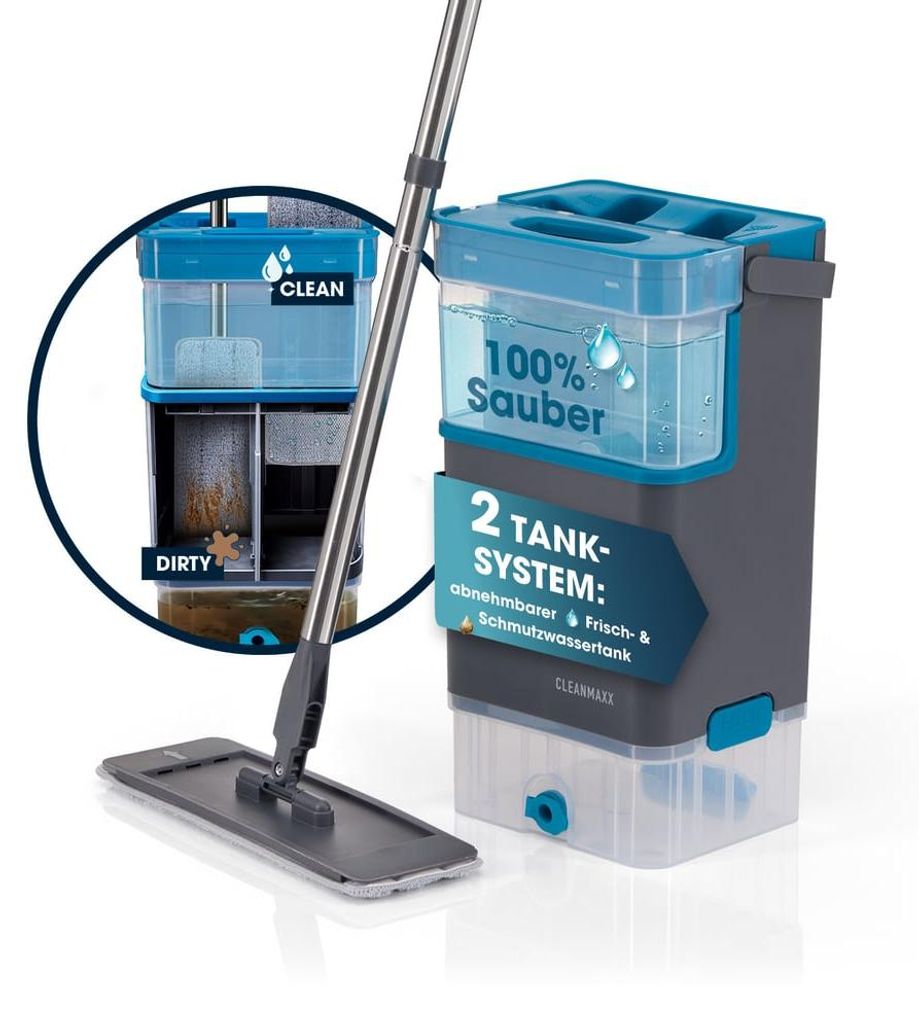 CLEANmaxx Komfort Mopp Wischsystem Bodenwischer Set mit Produktbild 