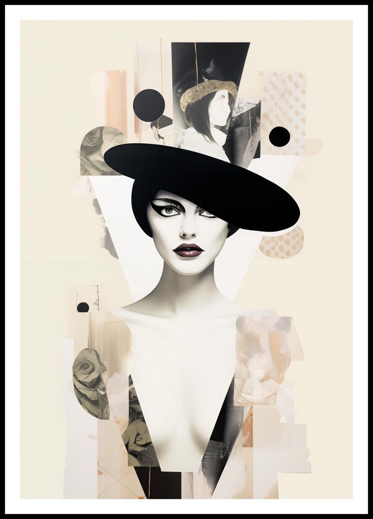 Plakat 68x98cm Porträt en Décalage