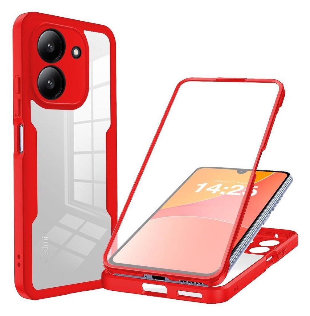 360 Grad Handyhülle für Xiaomi Redmi 13C Full Cover Rundum Produktbild 