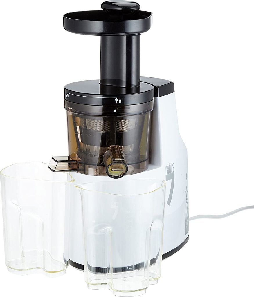 Nature7 Entsafter SJ150W, weiß, Saftpresse, Slow Juicer, 150W, 85 U/min., 80% Saftausbeute, BPA-frei