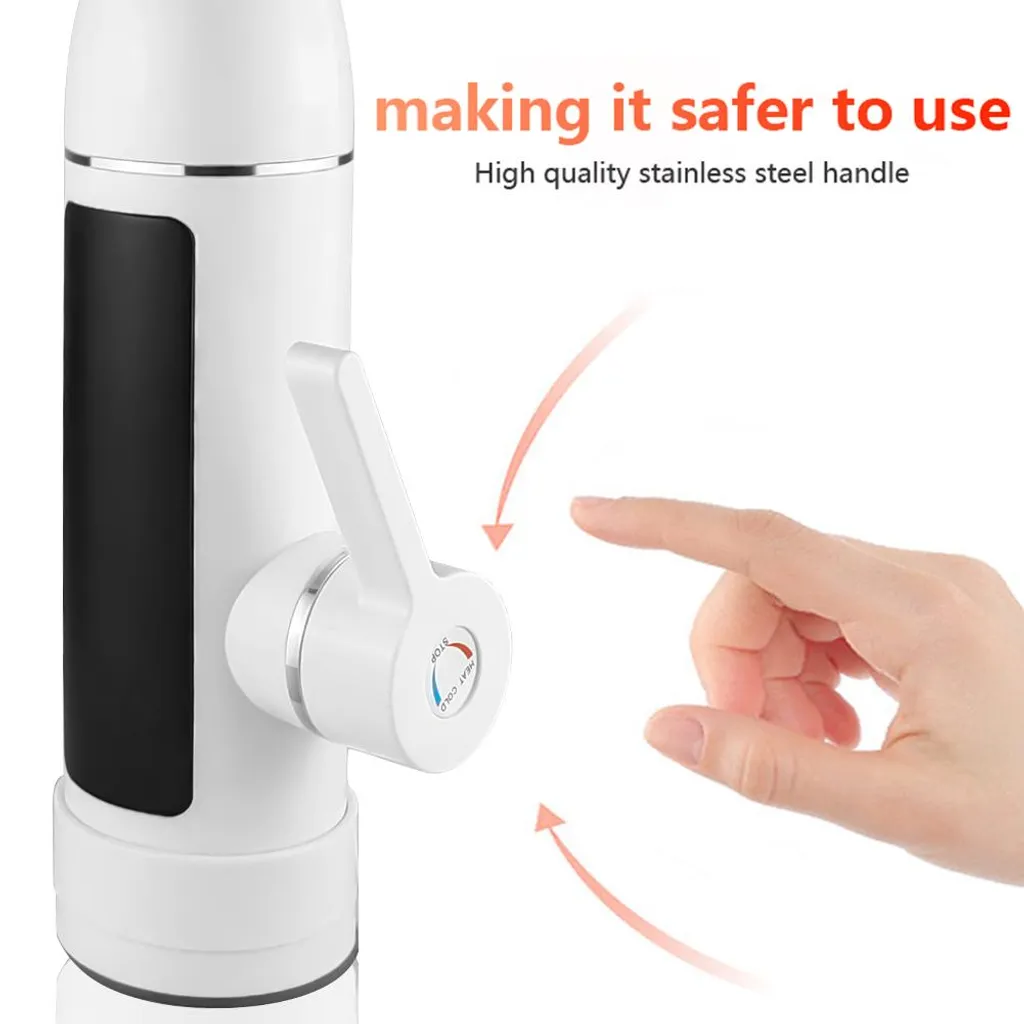 Robinet à eau chaude rapide LCD 3000W avec rotation à 360 degrés Inox - 3