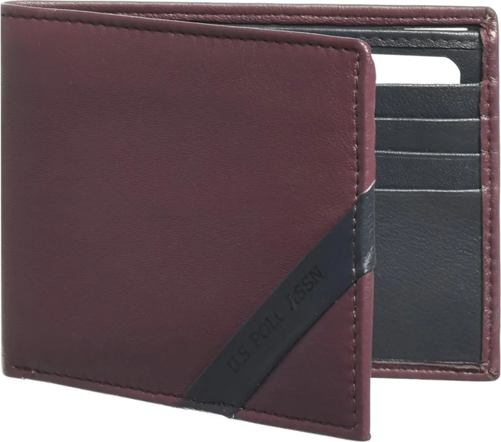 Portefeuille U.S. Polo Assn Horiz WIUUA2248MHAP67 en Cuir Marron Chic