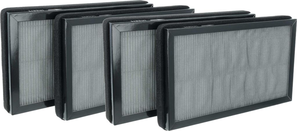 vhbw 4x Aktivkohlefilter Ersatz für Kärcher 2.863-056.0 für Luftreiniger - H13 Luftfilter Schwarz