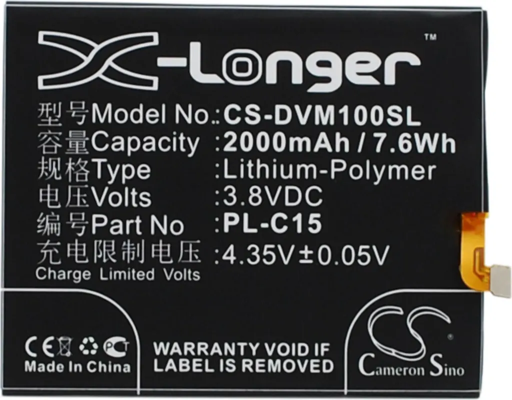 Batterie Li-Ion Techtek pour DOOV LM1, haute capacité type PL-C15