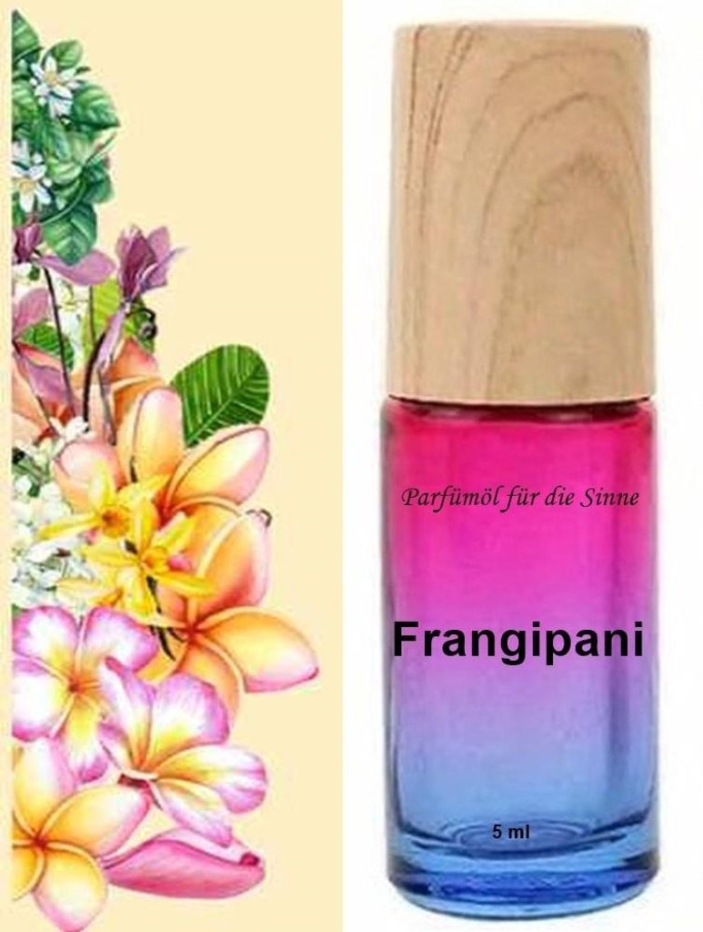 GKA Parfüm Roll-On gefüllt mit reinem Parfümöl Frangipani Produktbild 