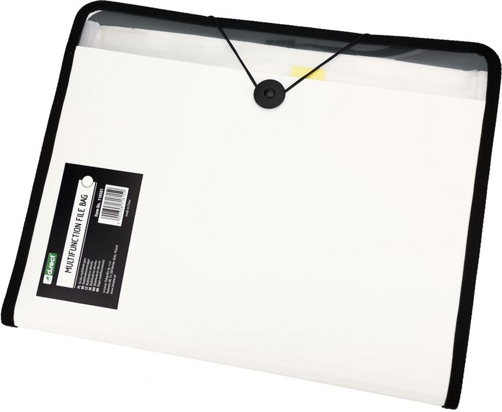 D.RECT Aktentasche Notizbuch im Set Fächermappe Ordnungsmappe Erweiterbar Tragbar Aktenordner Dokumentenmappen, runder Gummizug mit Verschlussknop...