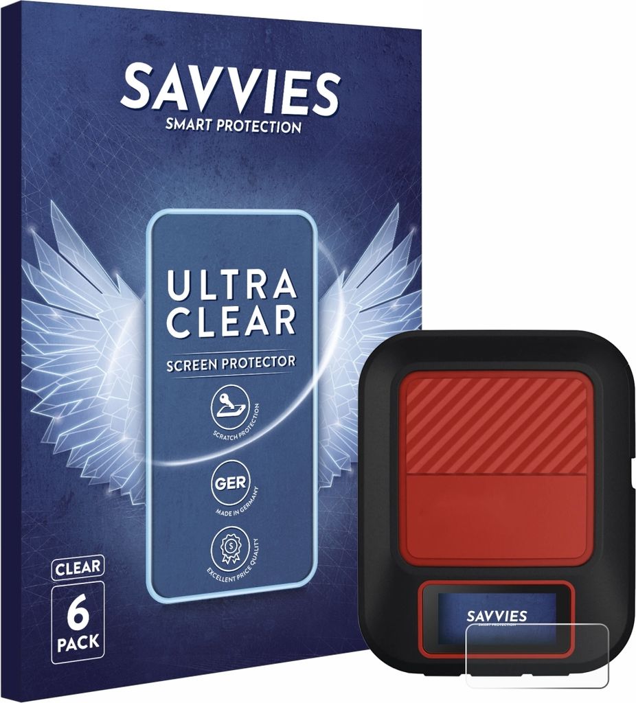 6x Für Garmin inReach Messenger Plus Schutzfolie Savvies Displayschutz Display Schutz Folie Klar Transparent