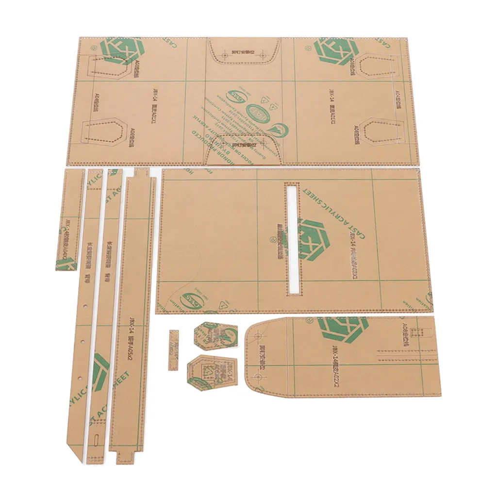 Modèle acrylique pour cuir avec trous de couture - Finition durable - 6