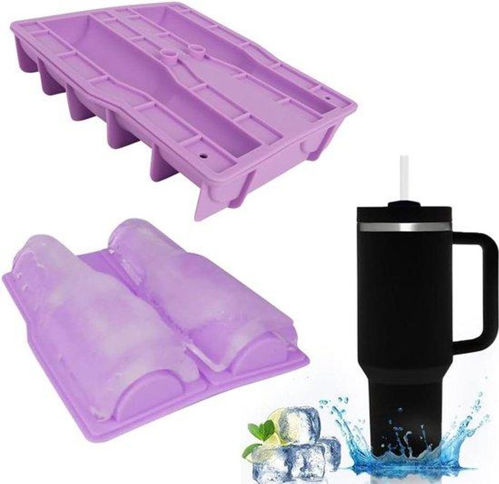 Silikonische Eisschalen für den Stanley Cup - Herstellbar - Mit Deckel - BPA-frei - Sicherer Eisservice - 100 ml - Tassen