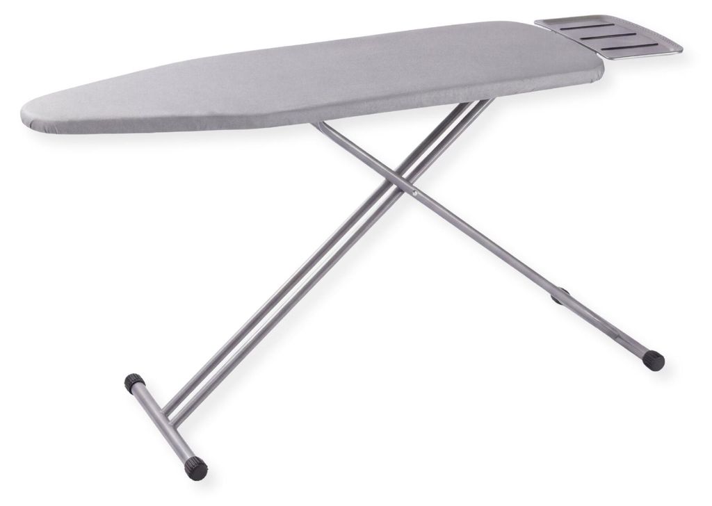 SensaHome Bügelbrett – Klappbarer Bügeltisch mit Dampfeinheitshalter – 110×33cm – Hellgrau
