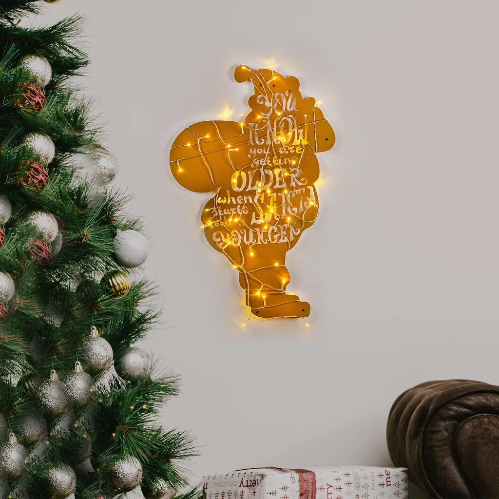 Wallity XMASGOLD 009: Arte da Parete in Metallo Oro per la Casa