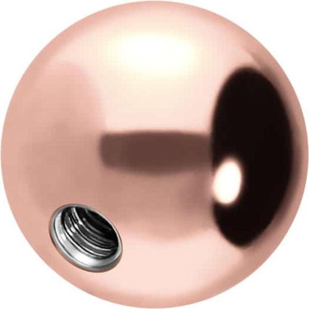 Titan Schraubkugel RoséGold Gewinde: 1,6mm | Kugelgröße: 5mm