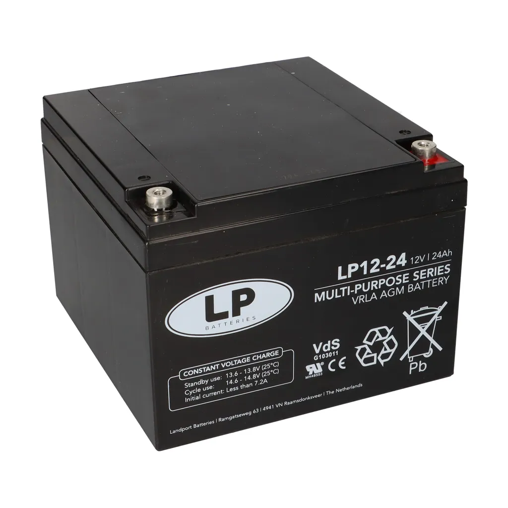 Batterie AGM Landport LP12-24 12V 24Ah haute performance sans entretien
