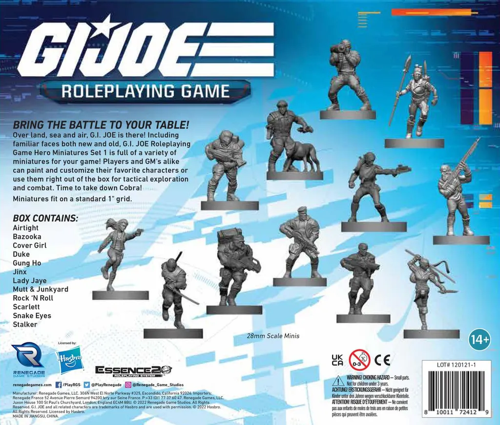 Figurines G.I. JOE Roleplaying Game Set 1 Accessoires de JDR