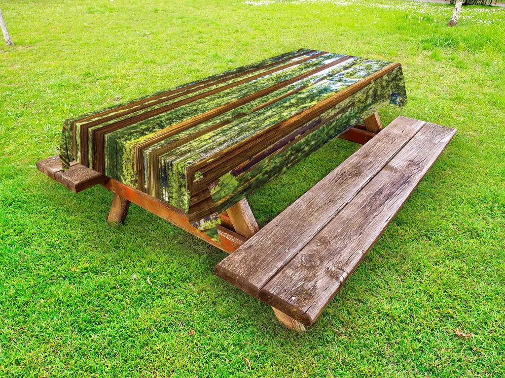 ABAKUHAUS Tovaglia Rettangolare Albero Autunnale - 140x200 Cm, In Poliestere Impermeabile, Antimacchia, Per Esterni E Interni - 2