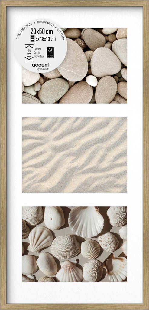 accent by nielsen Holz Bilderrahmen Aura, 23x50 cm, Eiche