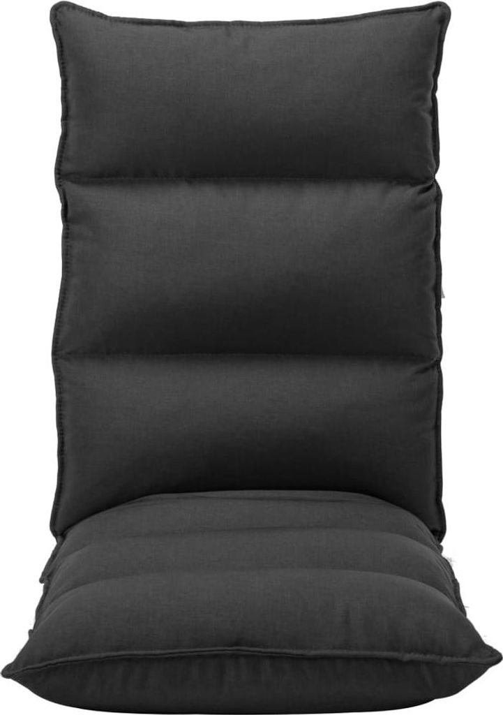 vidaXL Bodenstuhl Faltbar Schwarz Stoff