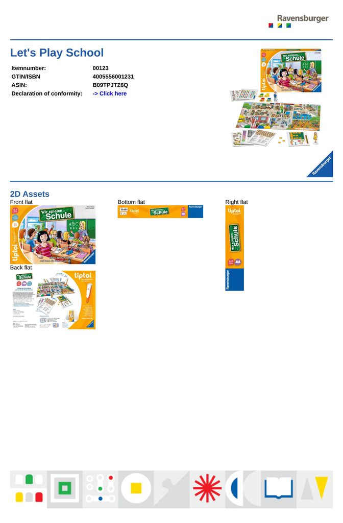Wir spielen Schule Ravensburger 00123 Produktbild 