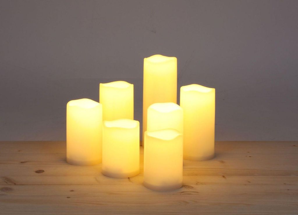 LED-Kerzen-Set mit Flackerlicht 7-teilig Produktbild 
