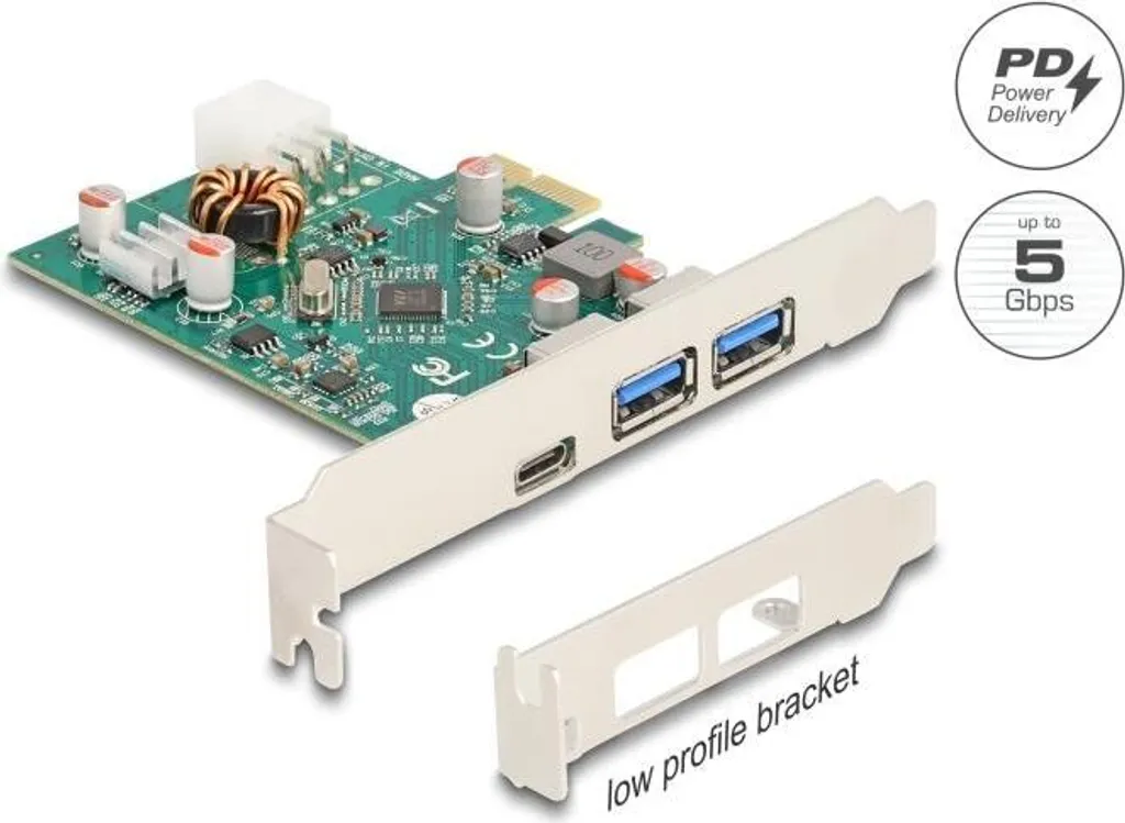 Ajouter un Port USB-C 30W à votre PC : Carte PCIe Delock Haute Vitesse