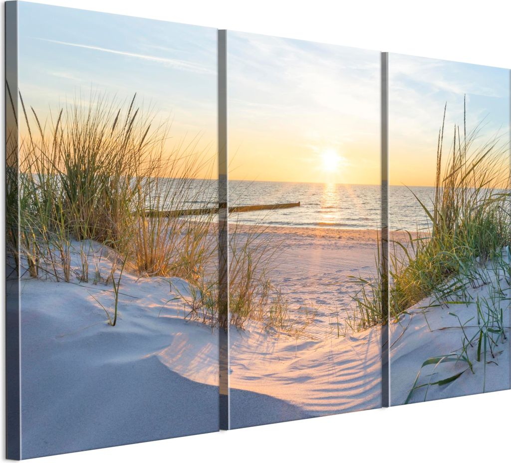 LUMASOUL Leinwand Bilder, Leinwandbild Natur Motiv, Wandbilder Holzrahmen und Webstuhl Wohnzimmer und Schlafzimmer, Bilder 120x80 cm Eklektisch